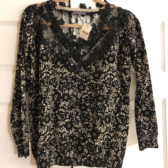 metric Sweaters - ‼️SOLD 💥NWT Metric Lace & Sequined sweater top‼️
